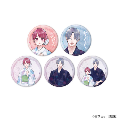 『ゆびさきと恋々』ホログラム缶バッジ(57mm)01/コンプリートセット(全5種)(描き下ろしイラスト)